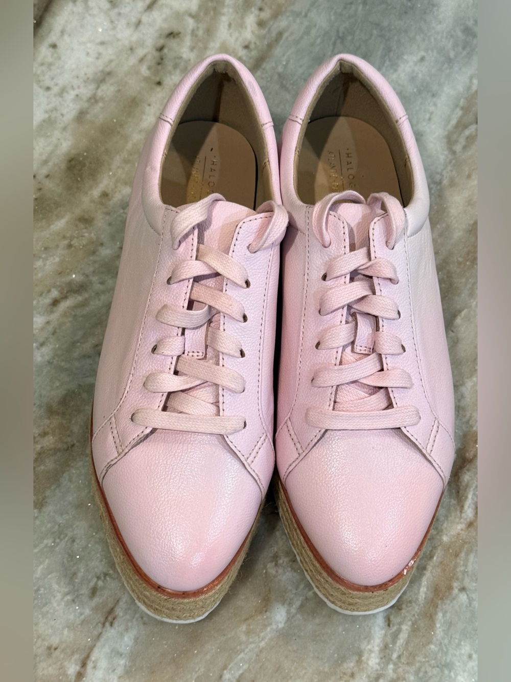 Women’s HALOGEN pink leather oxfords- Size 8 - Picture 4 of 8